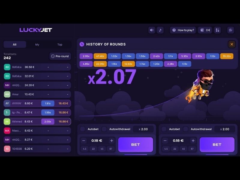 Криптовалюты в 1Win для Lucky Jet