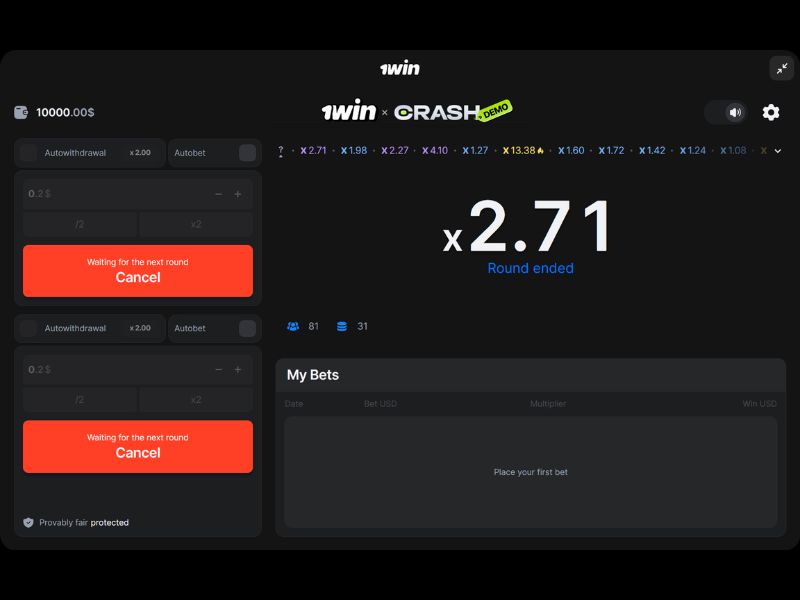 Funksjoner i spillet Crash
