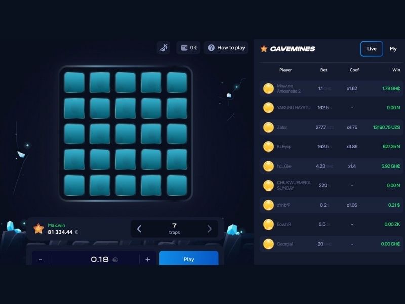 Характеристики игры Mines