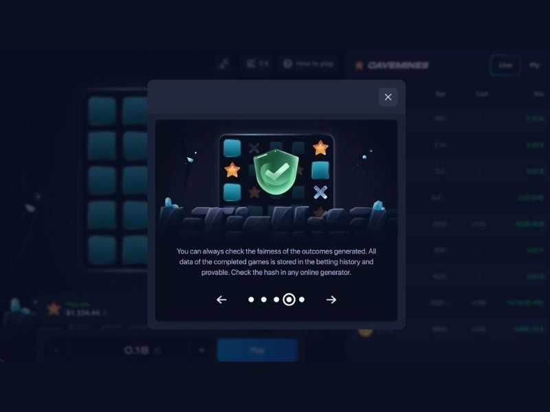 Бонусы в игре Mines