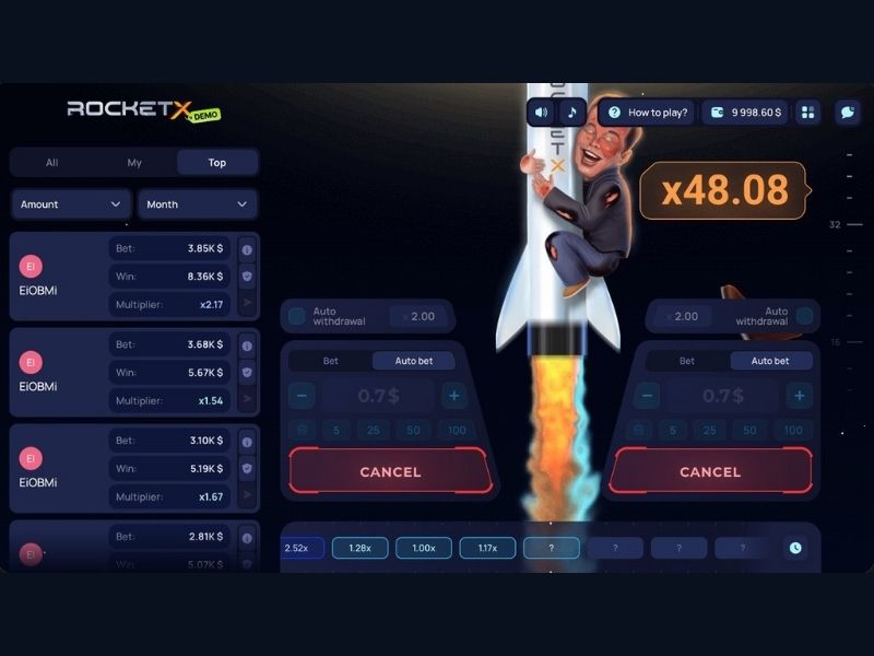 Бонусы в игре Rocket X