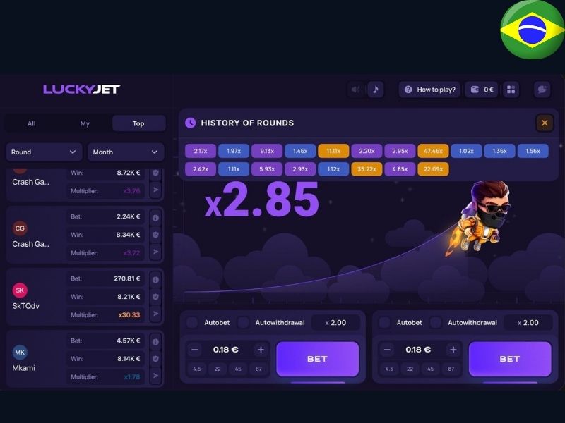 Lucky Jet в Бразилии на 1Win