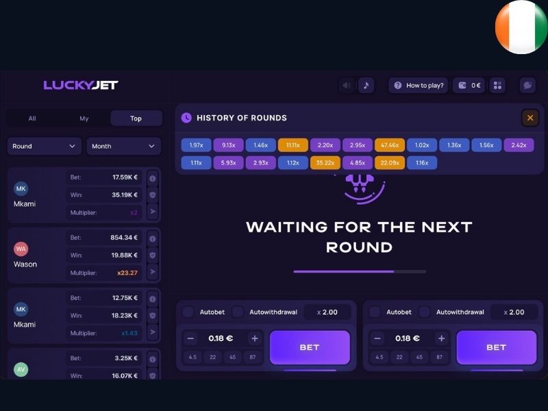 Особенности Lucky Jet для игроков из Кот-д'Ивуара