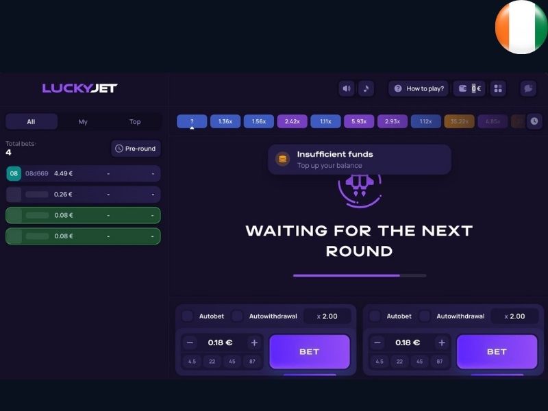 Мобильная версия Lucky Jet для игроков из Кот-д'Ивуара