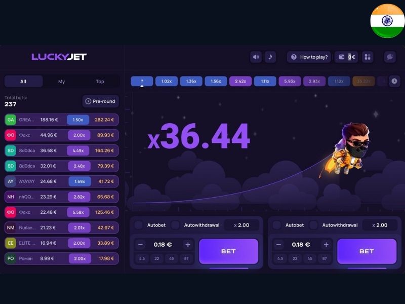 Мобильная версия Lucky Jet для игроков из Индии