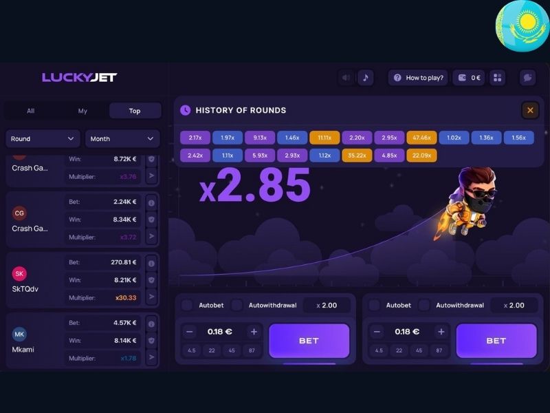 Lucky Jet в Казахстана на 1Win