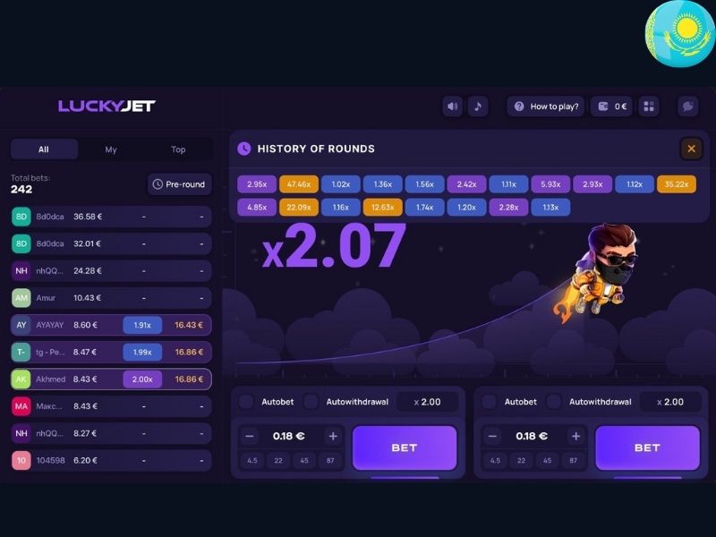 Играть в Lucky Jet в Казахстане