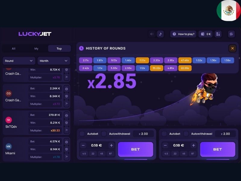 Lucky Jet в Мексики на 1Win