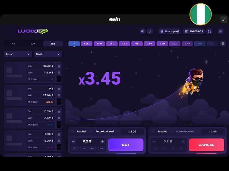 Die mobile Version von Lucky Jet für Spieler aus Nigeria