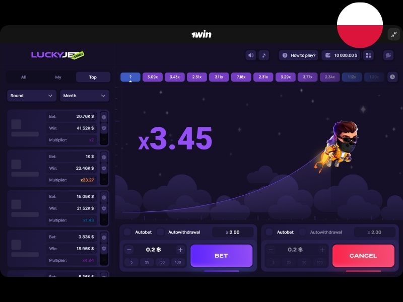 Мобильная версия Lucky Jet для игроков из Польши