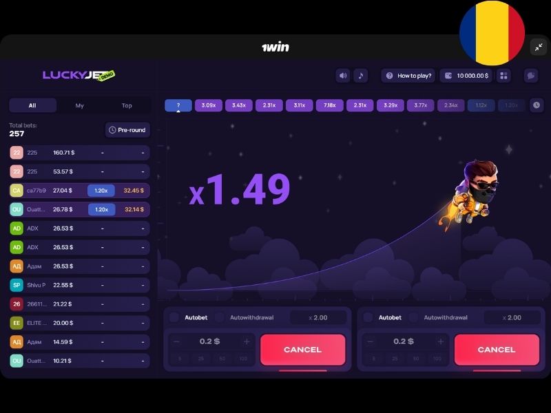 Играть в Lucky Jet в Румынии