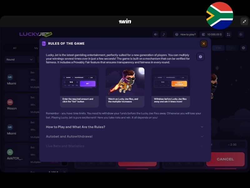 Бонусы и акции для игроков из ЮАР