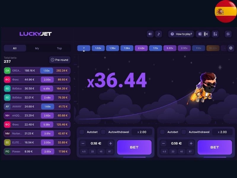 Мобильная версия Lucky Jet для игроков из Испании