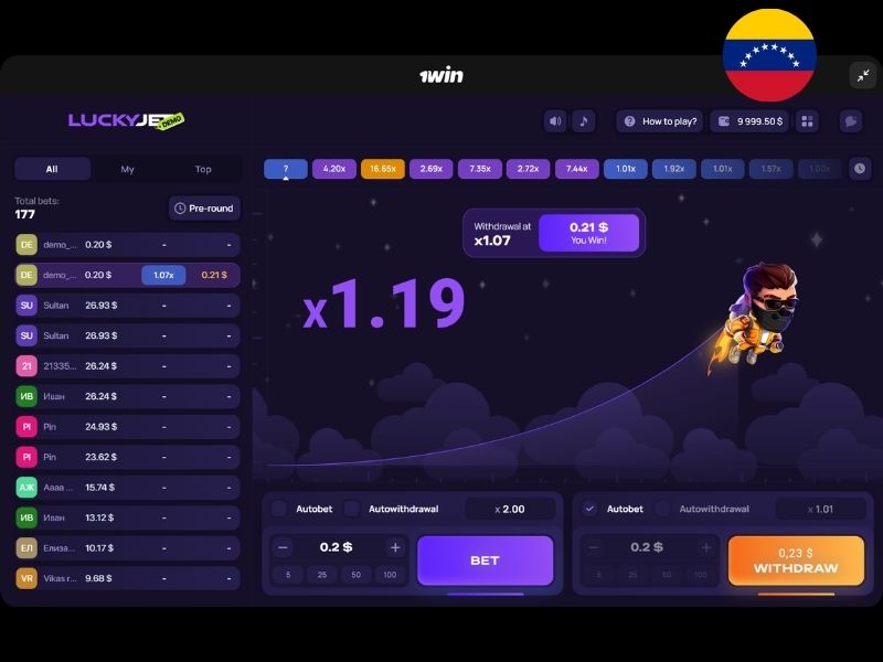 Lucky Jet für Spieler aus Venezuela