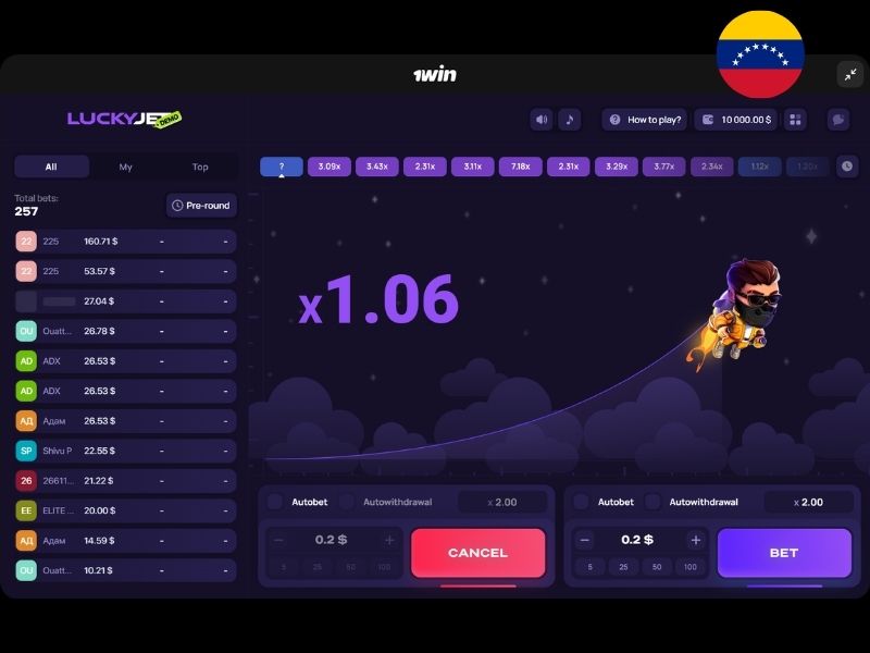 Como jogar Lucky Jet na Venezuela
