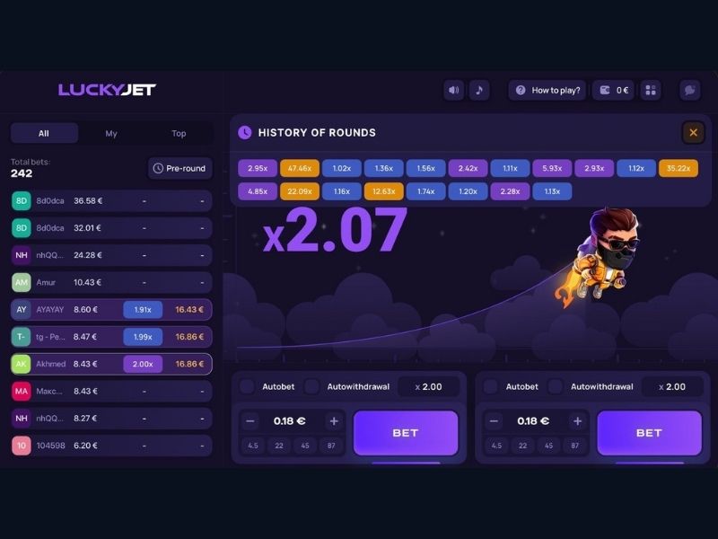 Пополнить счёт в Lucky Jet через Visa в 1Win